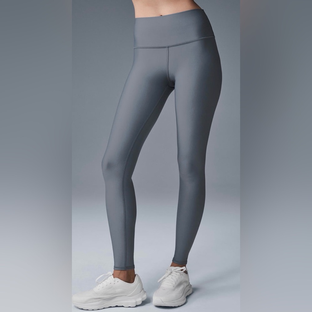 ALO Yoga Winter Warm High-Waist Legging - Steel Grey - Size Medium - EUC